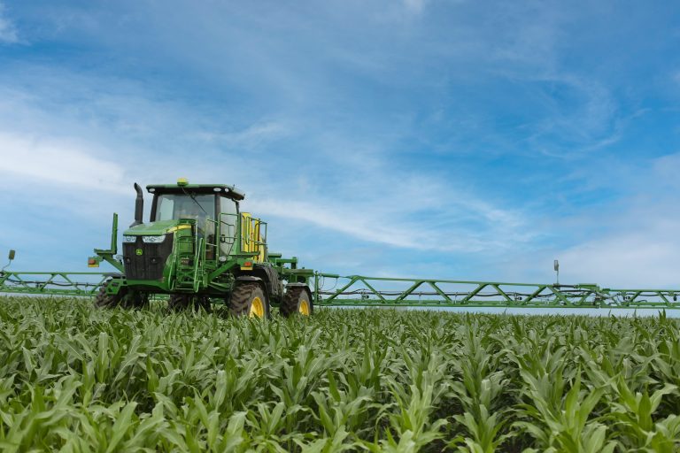 Sprayer corn field